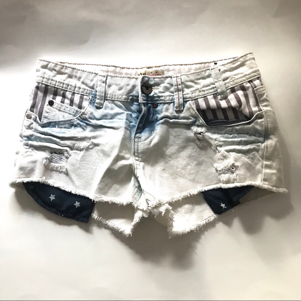 YMI USA Women’s Juniors Cutoff Shorts